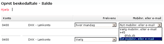 Nyt mobilnr. eller e-mail