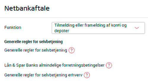 Netbankaftale