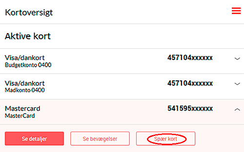 Spær kort