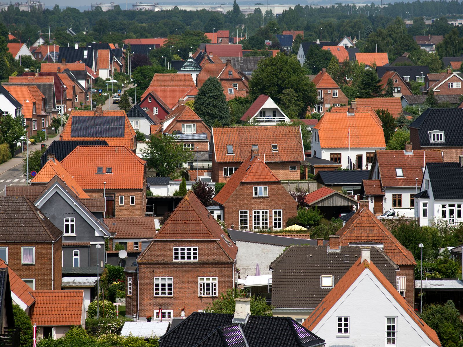 Huse i boligområde