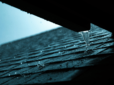 Regn på tag og tagrende