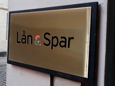 Lån & Spar skilt
