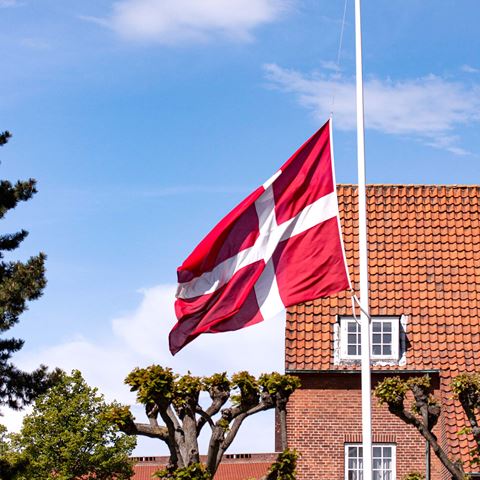 Flag på halv