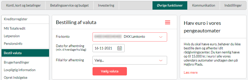 Bestil Valuta