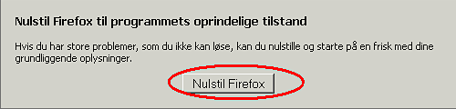 Nulstil Firefox